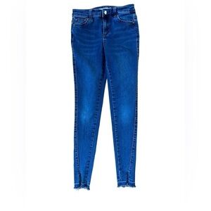 Tractr girls skinny jeans size 10 EUC frayed‎ hem